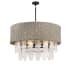 Minka Lavery Breaker Isle 9 Light 33" Wide Crystal Pendant Coal