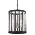 Minka Lavery Majestic Splendor 4 Light 19" Wide Pendant Polished Nickel / Sand Coal