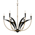 Minka Lavery Miller 6 Light 29" Wide Taper Candle Style Chandelier Legacy Brass / Sand Coal