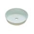 Miseno Ferrol 16-1/2" Circular Glass Vessel Bathroom Sink White