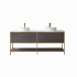 Miseno Murcia 72" Free Standing Double Basin Vanity Set with Cabinet and Stone Composite Vanity Top Suleiman Oak