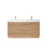 Miseno Huesca 60" Free Standing Double Basin Vanity Set with Cabinet and Stone Composite Vanity Top North American Oak