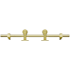 Miseno 96" Single Roller Round Rod Barn Door Hardware Kit Champagne Brass