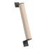Miseno 7" Tall Sliding Barn Door Pull - Wood Rod Wood / Black