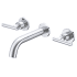 Miseno Kennedy 2.2 GPM Wall Mounted Widespread Bathroom Faucet Chrome