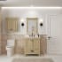 Miseno Brantley 24" W x 32" H Transitional Rectangular Wood Framed Bathroom Wall Mirror Winter Oak