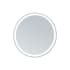 Miseno 36" Diameter Transitional Circular Stainless Steel Framed Bathroom Wall Mirror with LED Lighting Stainless Steel