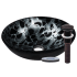 Miseno Circular 16-1/2" Tempered Glass Vessel Bathroom Sink Oil Rubbed Bronze Drain