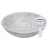 Miseno Circular 17" Carrera Marble Vessel Bathroom Sink Polished Chrome Drain