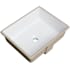 Miseno 20" X 16" Rectangular Undermount Bathroom Sink with Rear Overflow Bright White