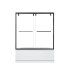 Miseno Brescia 60" High x 60" Wide Bypass Framed Tub Door with Clear Glass Matte Black
