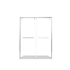 Miseno Brescia 76" High x 60" Wide Bypass Framed Shower Door with Clear Glass Brushed Nickel