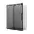 Miseno Echarri 78" High x 56" Wide Sliding Semi Frameless Shower Door with Tinted Glass Matte Black