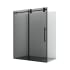 Miseno Echarri 78" High x 60" Wide Sliding Semi Frameless Shower Door with Tinted Glass Matte Black