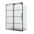 Miseno Losar 78" High x 56" Wide Sliding Framed Shower Door with Clear Glass Matte Black