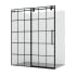 Miseno Puente 78" High x 68" Wide Sliding Framed Shower Door with Clear Glass Matte Black
