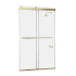Miseno Spezia 76" High x 48" Wide Bypass Frameless Shower Door with Clear Glass Brushed Gold