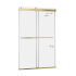Miseno Spezia 76" High x 56" Wide Bypass Frameless Shower Door with Clear Glass Brushed Gold