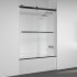 Miseno Spezia 60" High x 60" Wide Bypass Frameless Tub Door with Clear Glass Matte Black