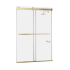 Miseno Spezia 76" High x 60" Wide Bypass Frameless Shower Door with Clear Glass Brushed Gold