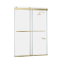 Miseno Spezia 76" High x 64" Wide Bypass Frameless Shower Door with Clear Glass Brushed Gold