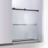 Miseno Spezia 76" High x 68" Wide Bypass Frameless Shower Door with Clear Glass Matte Black