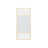 Miseno Tafalla 74" High x 34" Wide Framed Shower Screen with Clear Glass Brushed Gold