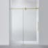 Miseno Villena 78" High x 60" Wide Sliding Frameless Shower Door with Clear Glass Brushed Gold
