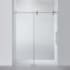 Miseno Villena 78" High x 68" Wide Sliding Frameless Shower Door with Clear Glass Brushed Nickel