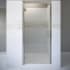 Miseno Sway 76" High x 24" Wide Hinged Frameless Shower Door with Clear Glass Brushed Nickel