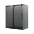 Miseno Echarri 78" High x 68" Wide x 36" Deep Sliding Semi Frameless Shower Enclosure with Tinted Glass Matte Black