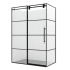 Miseno Losar 78" High x 48" Wide x 36" Deep Sliding Framed Shower Enclosure with Clear Glass Matte Black