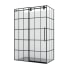 Miseno Puente 78" High x 48" Wide x 36" Deep Sliding Framed Shower Enclosure with Clear Glass Matte Black