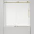 Miseno Villena 58" High x 60" Wide Sliding Frameless Tub Door with Clear Glass - 2 Rail Casters Brushed Gold