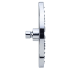 Miseno-MTS-550425E-R-Shower Head Side View in Polished Chrome