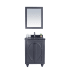 Miseno Odyssey 24" Free Standing Single Basin Vanity Set with Cabinet and Vanity Top Grey / Black Wood