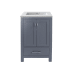 Miseno Wilson 24" Free Standing Single Basin Vanity Set with Cabinet and Solid Surface Vanity Top Grey / Matte White