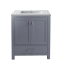 Miseno Wilson 30" Free Standing Single Basin Vanity Set with Cabinet and Solid Surface Vanity Top Grey / Matte White