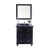 Miseno Luna 30" Free Standing Single Basin Vanity Set with Cabinet and Marble Vanity Top Espresso / Black Wood