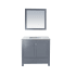 Miseno Wilson 36" Free Standing Single Basin Vanity Set with Cabinet and Solid Surface Vanity Top Grey / Matte White