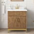 Miseno Alder 30" Free Standing Single Basin Vanity Set with Cabinet and Cultured Marble Vanity Top Macchiato