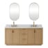Miseno Cádiz 72" Free Standing Double Basin Vanity Set with Cabinet, Composite Stone Vanity Top and Mirror Washed Ash Grey