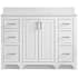 Miseno Lucerne 48" Single Basin Vanity Set with 3/4" Marble Stone Composite Top, Rectangular Sink, USB Port, and Electrical Outlet Bright White
