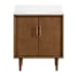Miseno Mertola 30" Free Standing Single Basin Vanity Set with Cabinet and Stone Composite Vanity Top Dark Maplewood