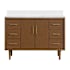 Miseno Mertola 48" Free Standing Single Basin Vanity Set with Cabinet and Stone Composite Vanity Top Dark Maplewood