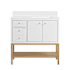 Miseno Isadore 36" Free Standing Single Basin Vanity Set with Cabinet and Stone Composite Vanity Top Bright White