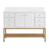 Miseno Isadore 48" Free Standing Single Basin Vanity Set with Cabinet and Stone Composite Vanity Top Bright White
