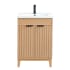 Miseno Palos 24" Free Standing Single Basin Vanity Set with Cabinet and Ceramic Vanity Top Fir Wood Brown