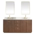 Miseno Oza 72" Free Standing Double Basin Vanity Set with Cabinet, Quartz Vanity Top and Mirror Aged Dark Brown Oak