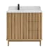 Miseno Seoul 36" Free Standing Single Basin Vanity Set with Cabinet and Composite Stone Vanity Top Washed Ash Grey